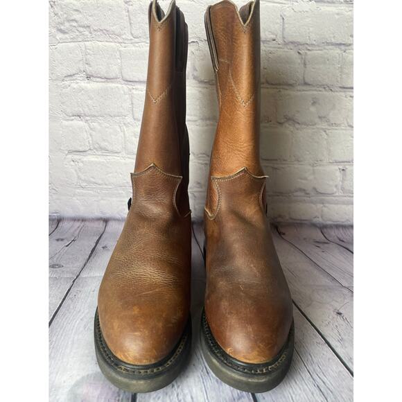 Justin Conductor 10” Work Boots Hazel Leather Mens Size 7 main image 8
